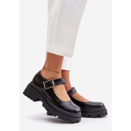 Damenschuhe mit Schnalle in Schwarz von Plikuria 1