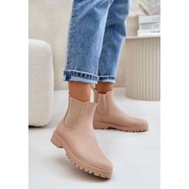 Damen-Gummistiefel mit elastischen Einsätzen, Beige Ciariel 2