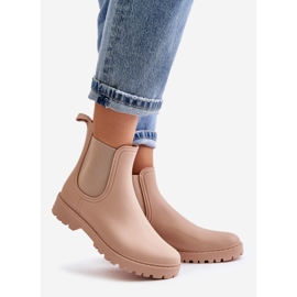 Damen-Gummistiefel mit elastischen Einsätzen, Beige Ciariel 1