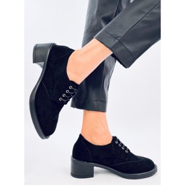 Schwarze Mokassins mit hohen Absätzen von Vedra 2