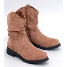 Flache Stiefeletten Vashtis Camel aus Wildleder braun 1