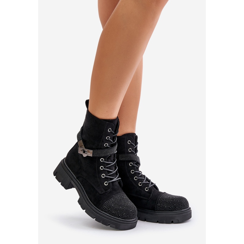 Isolierte Arbeiterstiefel mit Dekoration S.Barski HY42-281 Schwarz 1