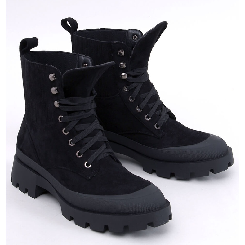 Demps Schwarze Trekkingstiefel 1