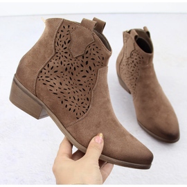 Isolierte Cowboystiefel für Damen, braun, Potocki SZ12189 1