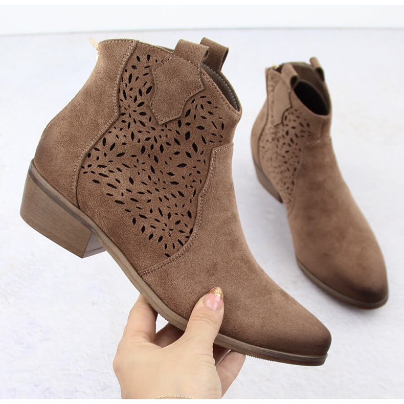 Isolierte Cowboystiefel für Damen, braun, Potocki SZ12189 1