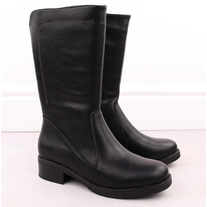 Schwarze Damen-Stiefeletten aus Leder von Sergio Leone BT287-S 1