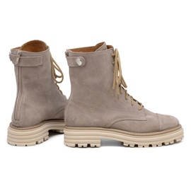 Beige Wildledertasche für Damen Butdam WOR1 1