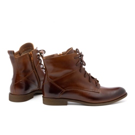 BUTDAM Schnürstiefel aus Leder Trw, braunes Gesicht 1