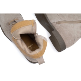 BUTDAM Damen-Schnürstiefel aus Leder Trw, beige 1