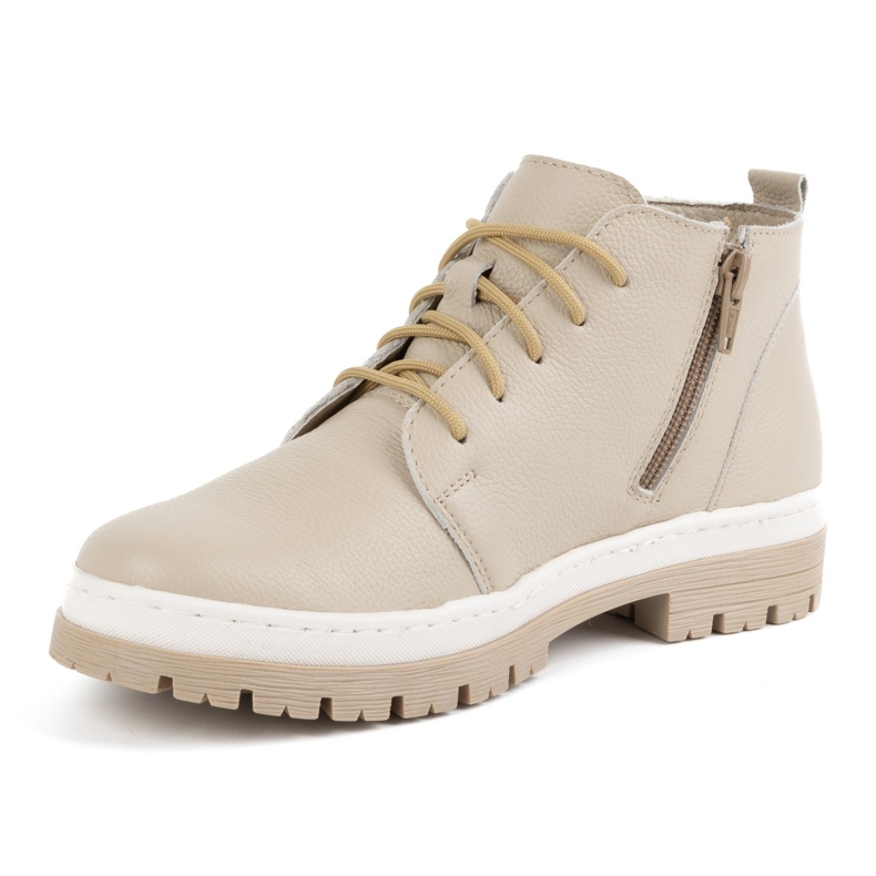 WASAK Damen-Winterstiefeletten aus Leder 0689W, Beige 1