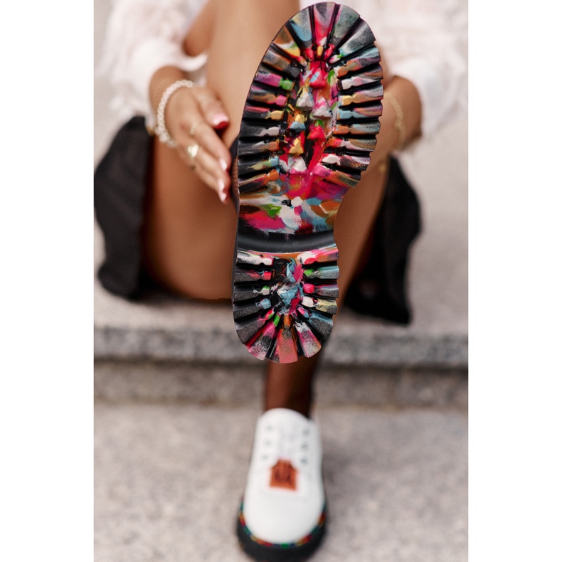 Damen-Schnürschuhe aus Leder Artiker 55C0500 Weiß 2