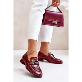 Damen-Lackschuhe auf Block Artiker 55C0103 Burgund rot 2