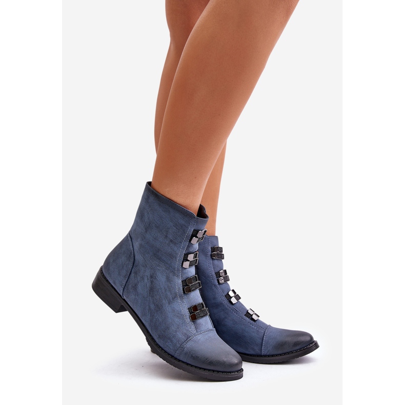 Jezzi Isolierte Reißverschlussstiefel für Damen, Blau, Evalith 1