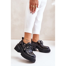 Lack-Damenschuhe mit Verzierungen aus Naturleder Artiker 55C0419 Schwarz 2