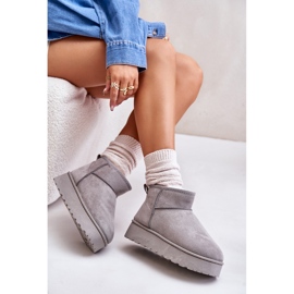 Mit Fell isolierte Plateau-Schneestiefel für Damen, Grau Xamella 2