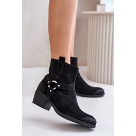 Zazoo 60477 Wildlederisolierte Stiefeletten mit hohem Absatz, Schwarz 2