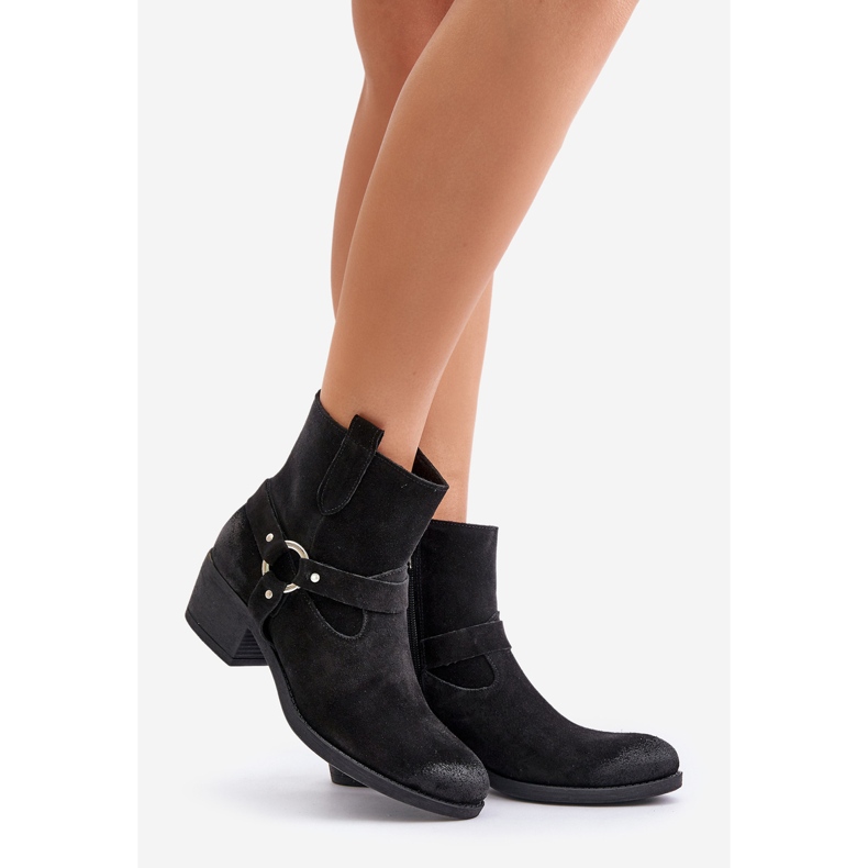 Zazoo 60477 Wildlederisolierte Stiefeletten mit hohem Absatz, Schwarz 1