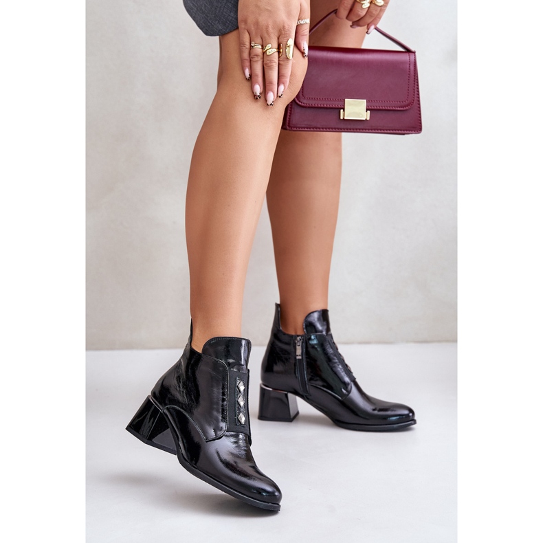 Zazoo 60504 Lack-Stiefeletten, isoliert, Schwarz 2