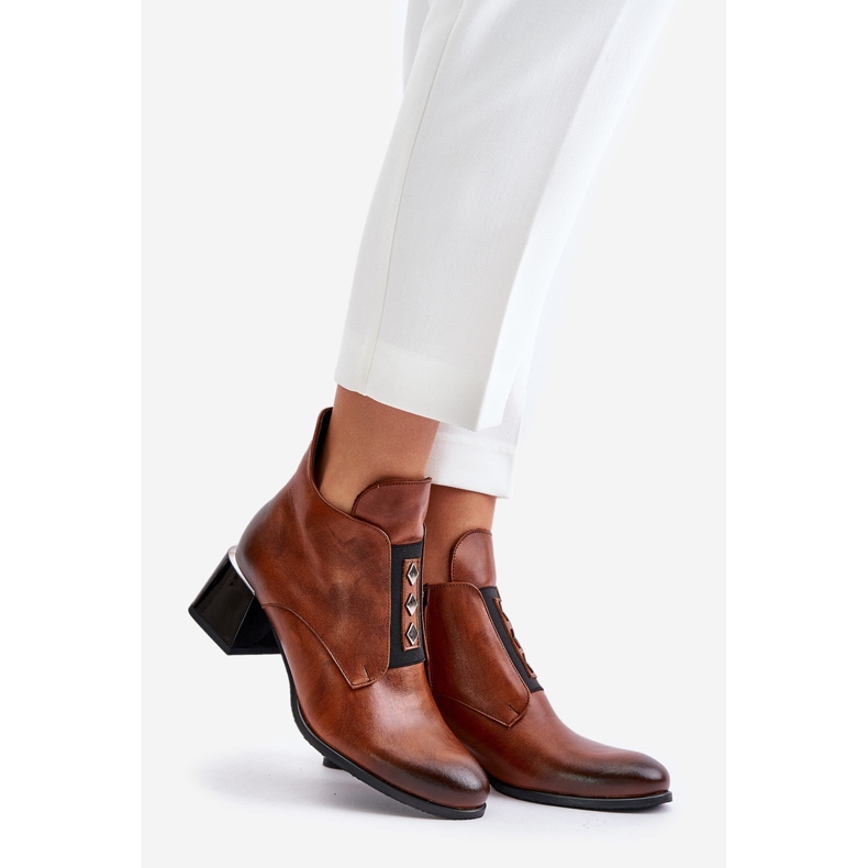 Zazoo 60504 Lederstiefeletten, warmes Braun 1