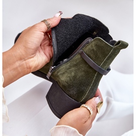 Zazoo 60478 Wildleder-High-Heel-Stiefel, isoliert, mit Reißverschluss befestigt, dunkelgrün 8