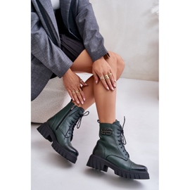 Zazoo 60486 Isolierte Arbeitsstiefel aus Leder, Dunkelgrün 8