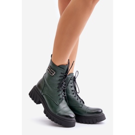 Zazoo 60486 Isolierte Arbeitsstiefel aus Leder, Dunkelgrün 1