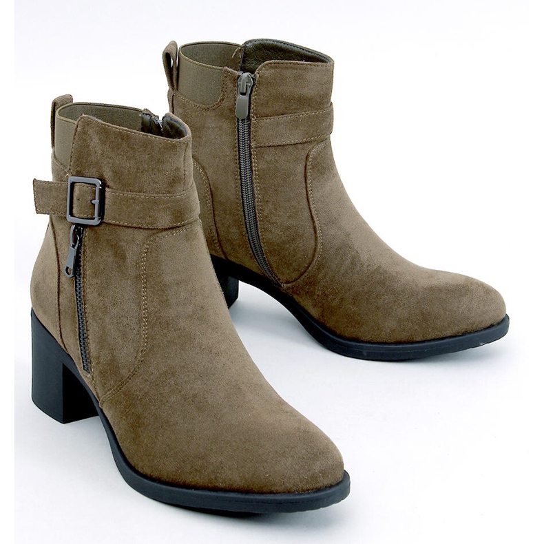 Klassische Stiefeletten mit hohem Absatz von Irving Green grün 1