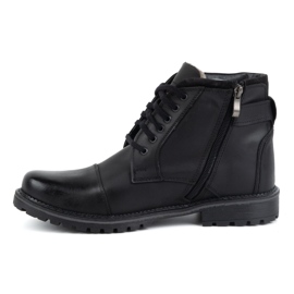 Olivier Herren Winterschuhe Schnürstiefelette 136GT, schwarz 1
