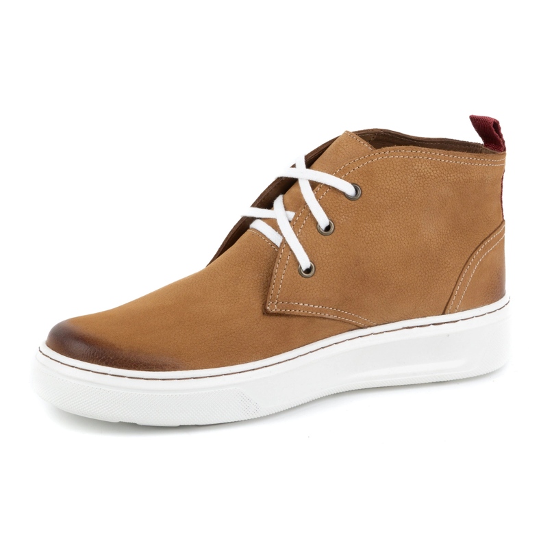 Chukka Herren Lederschuhe KAMPOL 109/410 Sw braun beige 1