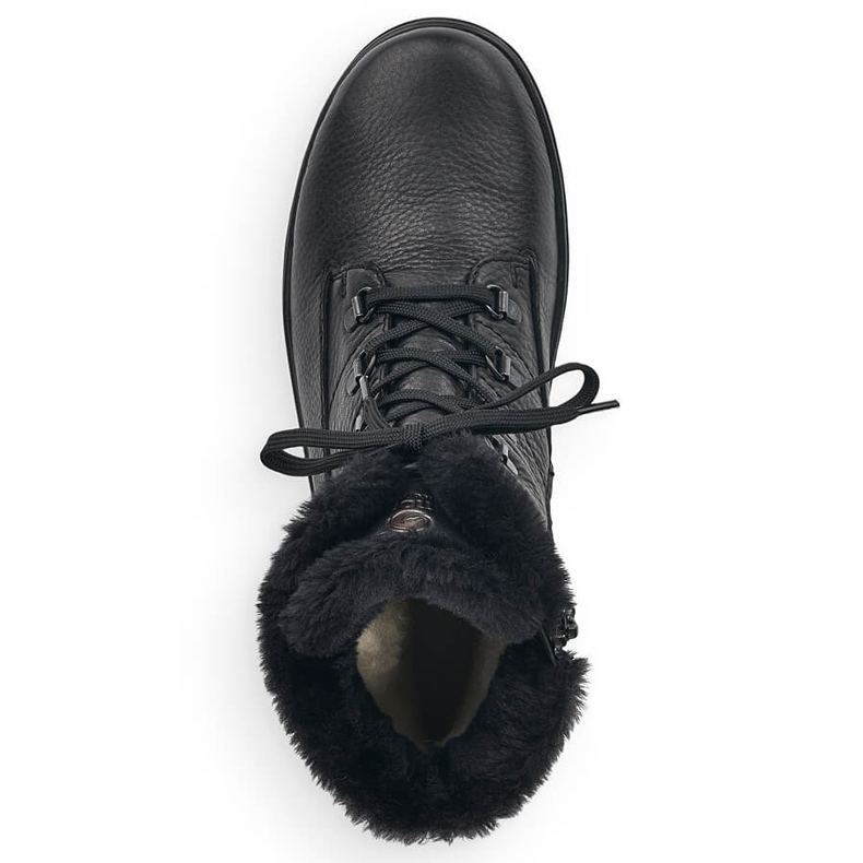 Schwarze isolierte Lederstiefel für Damen Remonte R8480-01 1