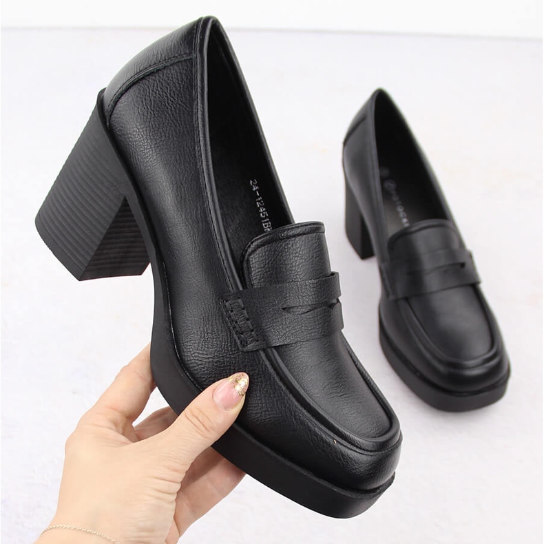 Damenschuhe mit hohem Absatz, schwarz Potocki 12451 1