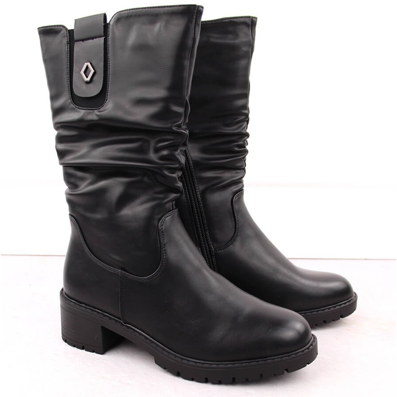 Damen-Stiefeletten mit hohem Absatz, schwarz, Unisoft 7993 1