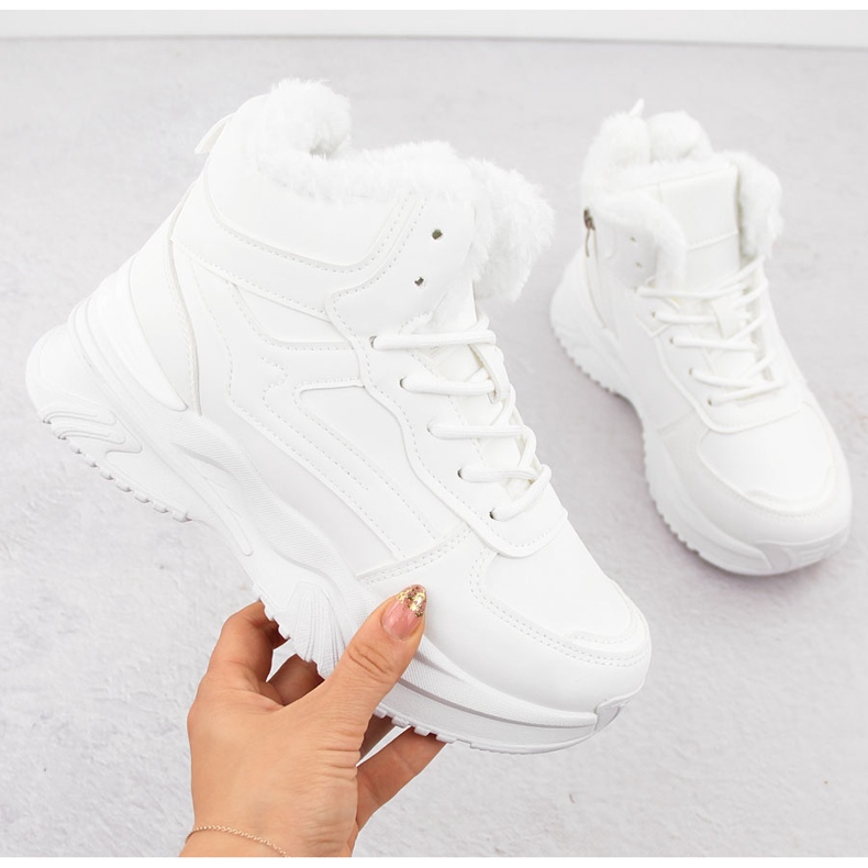 Isolierte Damenstiefeletten, weiß, Vinceza 34684 1