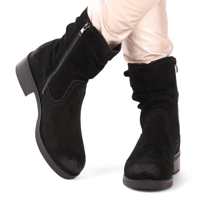 Schwarze Wildlederstiefel für Damen von Sergio Leone BT355-S 1