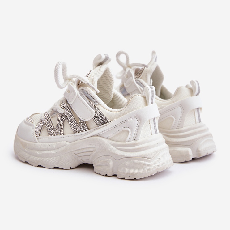 Kinder-Sneaker mit Strasssteinen, weiß Rianalla 2