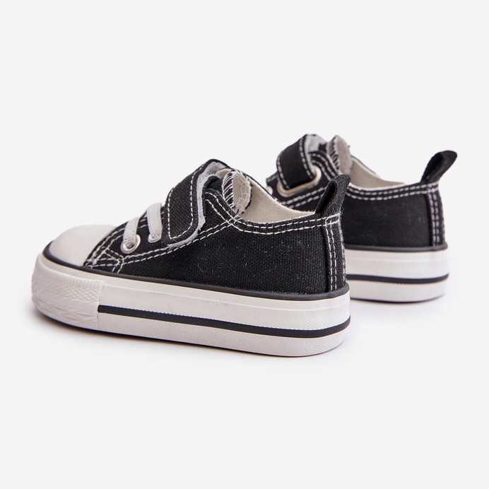 Kinder-Sneaker aus Stoff mit Klettverschluss, Black Daloma schwarz 2