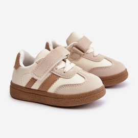 Kinder-Sneakers mit Klettverschluss Beige Tromella 1