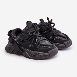 Mit Pailletten verzierte Kinder-Sneaker, Black Liatoma schwarz 1