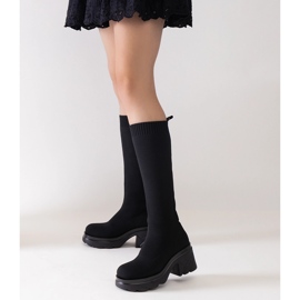 Schwarze Stiefel mit flexiblem Obermaterial von Nimrod 1