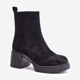Damenstiefel aus Öko-Wildleder mit hohem Absatz, warmes Schwarz von Meriluna 4