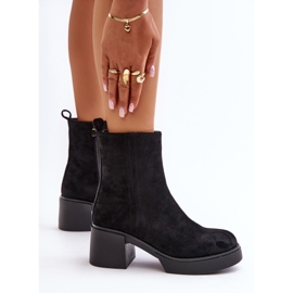 Damenstiefel aus Öko-Wildleder mit hohem Absatz, warmes Schwarz von Meriluna 3
