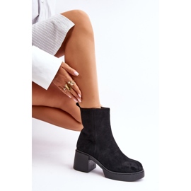 Damenstiefel aus Öko-Wildleder mit hohem Absatz, warmes Schwarz von Meriluna 5