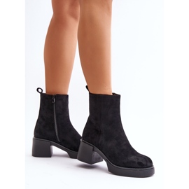 Damenstiefel aus Öko-Wildleder mit hohem Absatz, warmes Schwarz von Meriluna 7