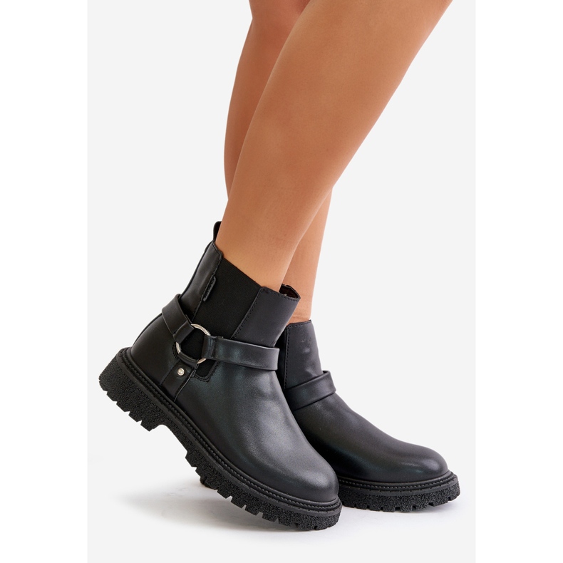 Isolierte Chelsea-Stiefel mit Reißverschluss Big Star OO274A128 Schwarz 1