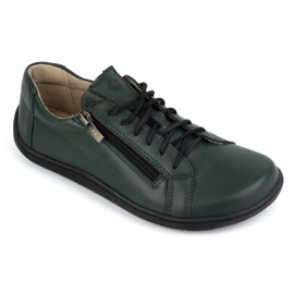 Olivier Minimalistische Barfuß-Lederschuhe für Damen, Modell 1243, grün 1
