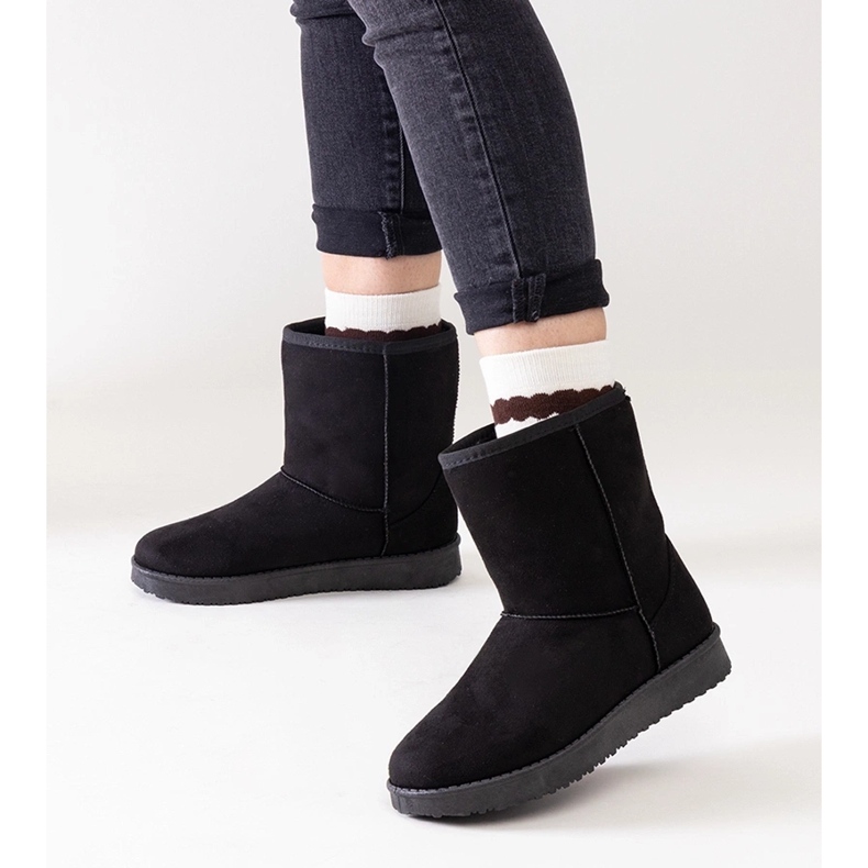 Schwarze isolierte klassische Libero-Schneestiefel 1