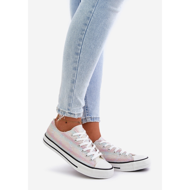 Damen-Sneaker mit mehrfarbigen Pailletten verziert von Nolrina 1