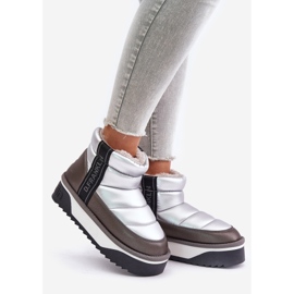 Niedrige Schneestiefel mit dicker Sohle D.Franklin DFSH371010 Silber grau 1