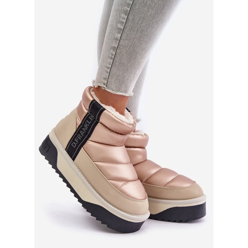 Niedrige Schneestiefel mit dicker Sohle D.Franklin DFSH371010 Beige 1