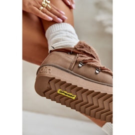 Niedrige Plateau-Schneestiefel mit Fell D.Franklin DFSH370011 Braun 2